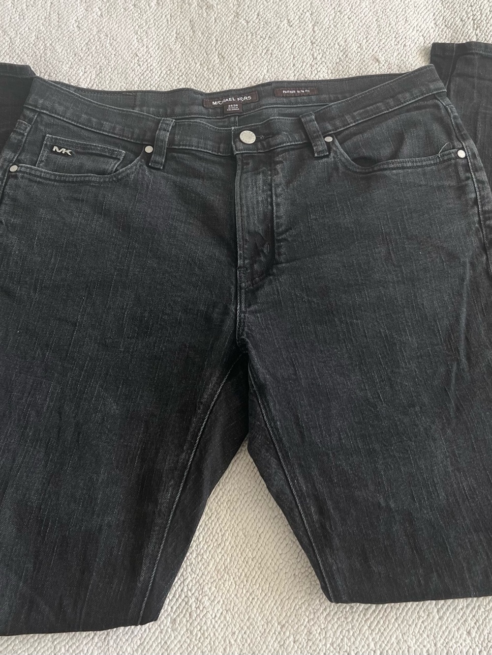 Michael Kors Men’s Parker Slim Fit Black Jeans Size: 34/34